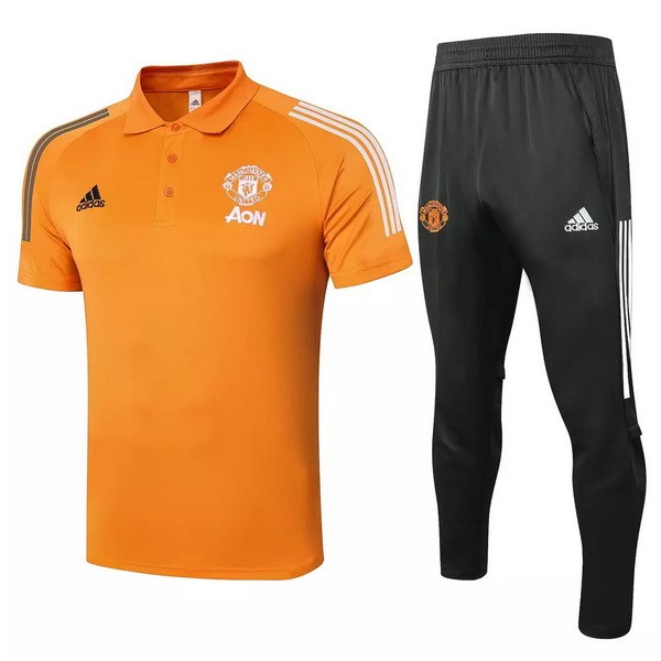Polo Football Ensemble Complet Manchester United 2020-21 Orange Noir